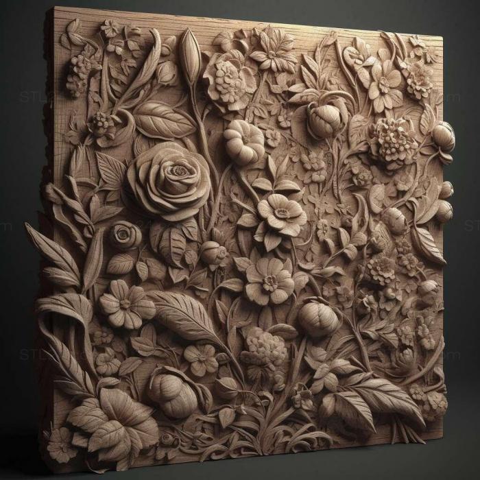 Patterns and decorations (Overgrown 4, PATTERN_448) 3D models for cnc